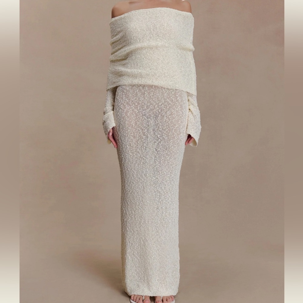 Meshki Cream Maxi Dress